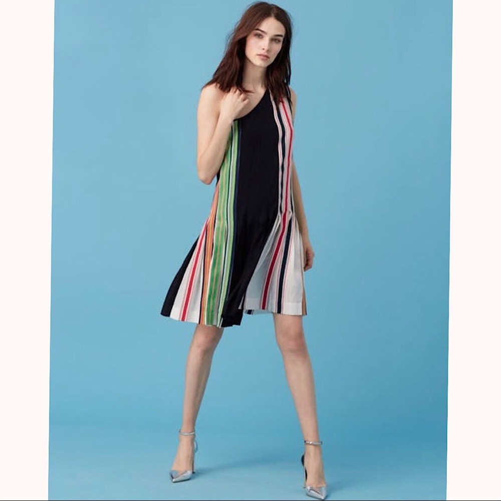 DIANE VON FURSTENBERG One Shoulder Ribbon Dress